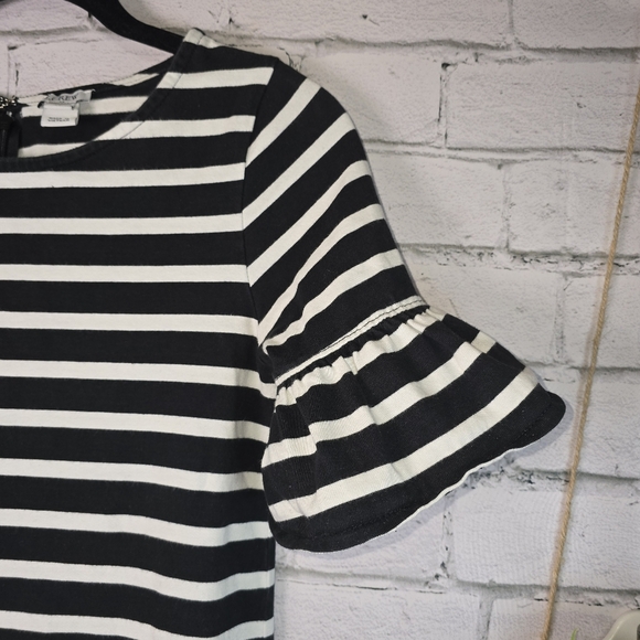 J. Crew Black and White Mini Dress with Crew Neck - Picture 3 of 8